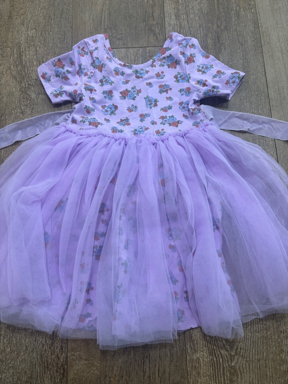 Cotton On Lilac Floral Tulle Dress - Purple & Pink Accents